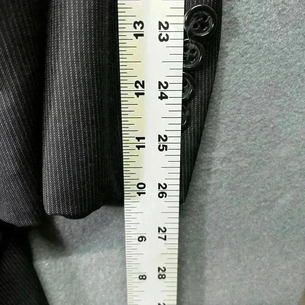 Jos. A Bank 2pc 100% Wool Suit Blazer 43L & Pants 36 Men's‎ GUC Gray Black Nice